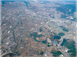 粕屋町周辺空撮写真