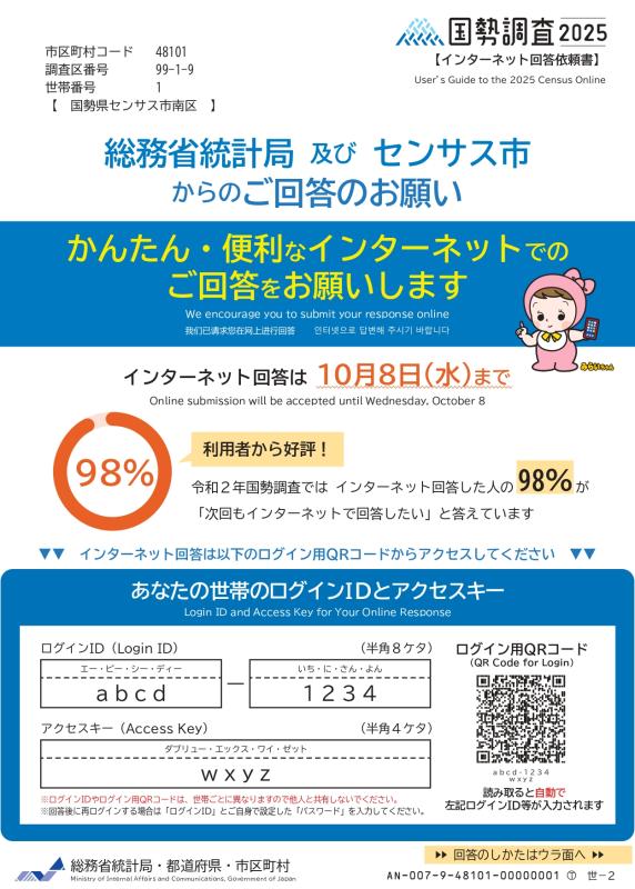 インターネット回答依頼書