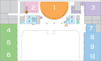 粕屋町役場 1F 案内図のイメージ