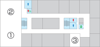 粕屋町役場 3F 案内図のイメージ